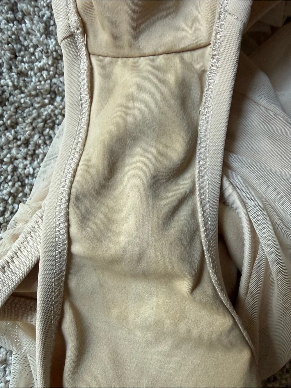J.Crew Ruched Strapless Cream One-Piece Swimsuit Size 10 D-Cup
